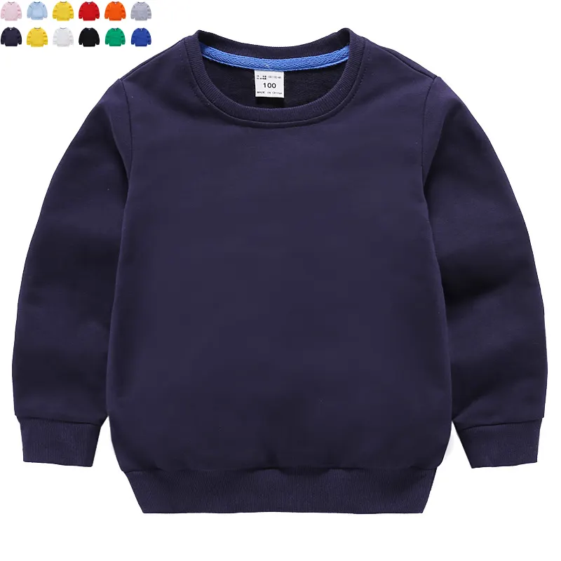 Enfants plaine en coton couleur bonbon hoodies enfants 100% coton sweat enfants hoodies