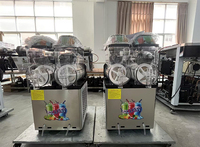 Machine à slush à trois réservoirs 12L 3 pour magasin de proximité, plusieurs saveurs, 1000W CE, acier inoxydable 304