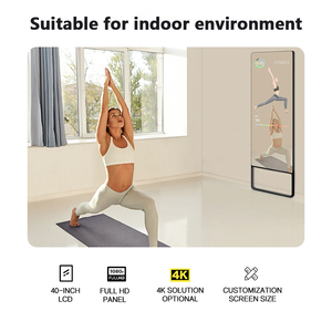 43 inch thông minh tập thể dục Gương treo tường tương tác ma thuật gương kính cho phòng tập thể dục Yoga Màn hình LCD thiết bị kỹ thuật số hiển thị - Product Image 2