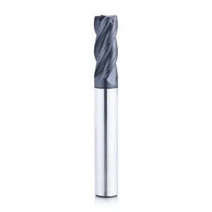 CNC Milling Cutter Tools 2 3 4 Flute Brazed Solid Carbide End Mills Hardstone Carbide Insert