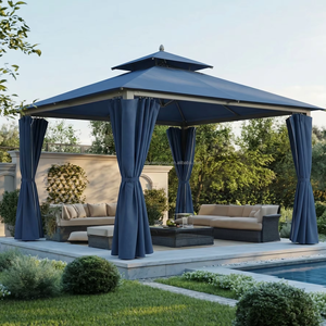 Gazebo de Jardín para Exteriores Foshan <span class=keywords><strong>Darwin</strong></span>, Pérgola de Diseño Moderno, Rectangular, con Marco de Aluminio y Recubrimiento en Polvo, Fácil de Montar, Precio de Fábrica - Product Image 1