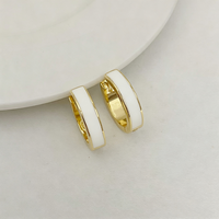 Demandez le catalogue TB : Boucles d'oreilles clous pour femmes, plaquées or, avec fleurs en émail colorées, bijoux tendance