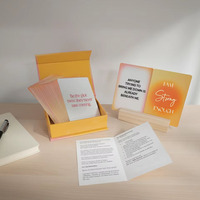 Boîte magnétique pour jeu de cartes d'affirmation, impressions personnalisées de citations inspirantes, cartes d'affirmations positives, cartes de citations quotidiennes avec support