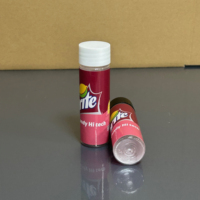 Botol Plastik Transparan Berbentuk Pipih Kapasitas Kecil 3.5g dengan Tutup Sekrup untuk Sampel Produk Mandi.