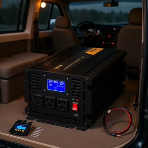 Inversor de Onda Sinusoidal Modificada de 2000W, 12V DC a 120V AC, con Pantalla LCD, para Camiones y Embarcaciones - Product Image 2