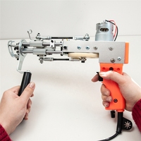 Pistolet à tufter AK-1 avec machine à fabriquer des tapis en poils coupés ou en boucles, couleur orange