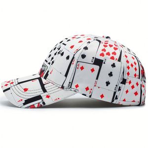 Casquette de baseball unisexe amusante style Hip Hop, motif sportif, 6 panneaux, sergé 100% polyester, réglable, pour le poker et les jeux de cartes, vente en gros - Product Image 3