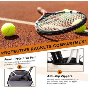 Arcoyard Tennis <b>Backpack</b> 40L With Shoe Compartment For <b>Women</b> Racket Bags - Product Image 5