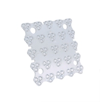 Lentille LED A&R pour applications industrielles, moulage par injection plastique PMMA, sphérique, angle de faisceau 90*126, transmission lumineuse de 93%