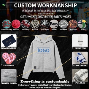 Custom Y2K turbante doppio cappuccio Plaid sciarpe di flanella Boxy Fit Zip up in bianco corti da <span class=keywords><strong>uomo</strong></span> pesanti felpe in cotone caldo con sciarpa - Product Image 5