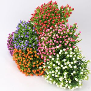Fleurs artificielles Tainen, bouquet Milan Grain, 10cm-30cm, blanc, plastique, fer, décoration pour salon, chambre à coucher - Product Image 5