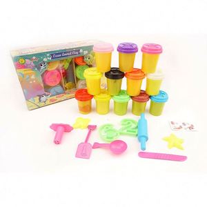 TOYSRUNNER Friendly Cooperation Kids Cutter Toys Clay Playdough <b>Slime</b> 12 Colors Non-Toxic Educational DIY Tools <b>Set</b> - Product Image 5