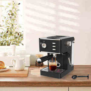 Modern 2-in-1 20Bar Touch Screen Semi-<b>Automatic</b> Espresso <b>Coffee</b> Maker Brew System for Household Use 15-Cup Capacity Temperature - Product Image 3