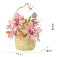 Ensemble de blocs de construction miniatures EPT, plantes en pot, kit de briques botaniques DIY, décoration florale de bureau, cadeau créatif pour adultes et enfants