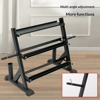 Support de rangement pliable en métal pour haltères de salle de sport à domicile, 3 niveaux, pour banc, poids libres, disques de poids, haltères, roulements, 300 kg