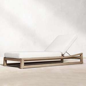 Chaise longue <span class=keywords><strong>de</strong></span> <span class=keywords><strong>jardin</strong></span> en teck pour villa, mobilier d'extérieur <span class=keywords><strong>de</strong></span> luxe, chaise longue individuelle en bois massif moderne pour la plage - Product Image 1