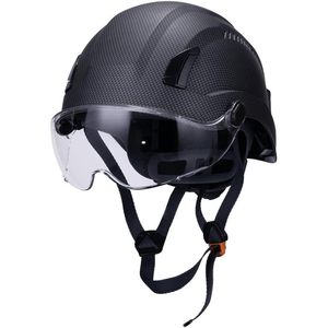 Casque de sécurité ventilé, suspension 6 points, homologué ANSI Z89.1 et OSHA, léger, en fibre de carbone, visière transparente - Product Image 1