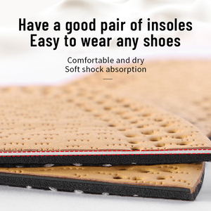Ultra-Thin High Quality Men's Genuine Leather <strong>Shoes</strong> <strong>Inner</strong> <strong>Soles</strong> Cow Leather Flat Insole Latex Foam Absorbent for Sports Comfort - Product Image 4