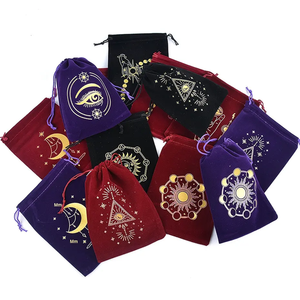 Custom Reusable Gift <b>Dust</b> Pouches Velvet Fabric Jewelry Personalized Logo Screen Printed Packing Tarot Drawstring <b>Bags</b> Dice <b>Bag</b> - Product Image 4