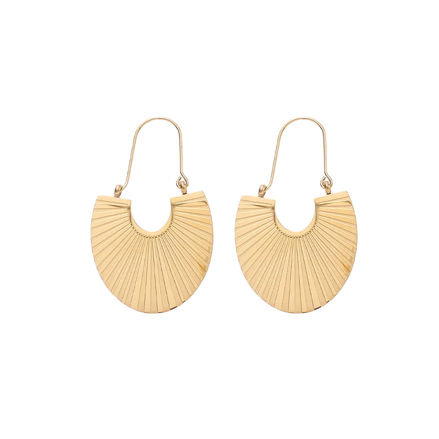 Waterproof Jewelry Simple Geometric 18k PVD Gold Plated Stainless Steel Large Hoop Earrings For Women