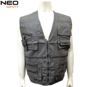 Giacca da uomo Multi-tasca Casual da pesca da lavoro all'aperto con grandi tasche gilet di tela impermeabile con stampa in rilievo - Product Image 2