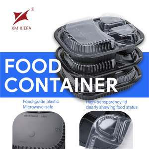 Envase de Plástico Desechable Personalizado con Logotipo para Alimentos, Caja de Almuerzo con Compartimentos 1/2/3 - Product Image 4