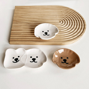 Creative and cute cartoon-shaped condiment dishes, household seasoning dishes, hot <b>pot</b> <b>dipping</b> dishes, soy sauce and vinegar - Product Image 2