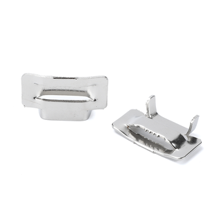 3/4 pollici in acciaio inox <span class=keywords><strong>fascette</strong></span> <span class=keywords><strong>per</strong></span> cavi in metallo stretta morsetto con denti rilasciabili bande di fibbie - Product Image 3