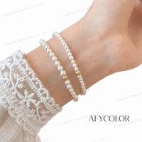 Bracelet élastique en argent sterling S925 avec perles de melon pour femme, vente en gros, OEM, minimaliste, stock en vrac, fournisseur personnalisé