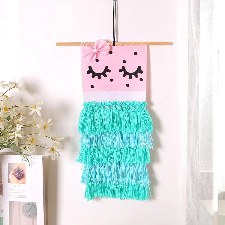 Hiasan Dinding Kamar Anak-anak, Dekorasi Dinding Kamar Bayi, Hiasan Dinding Macrame Rajut