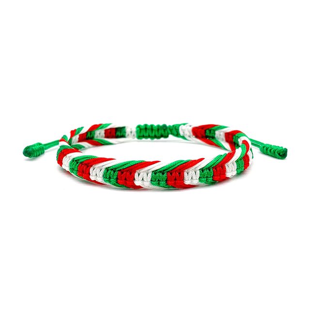 Creative Design Nation Flag Bracelets Adjustable Handmade Souvenir Rainbow Woven Bracelets for Women Men