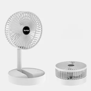 Hot Selling Portable Fan USB Rechargeable Mini Folding Telescopic Floor Low Noise Summer Electric Fan For Household Bedroom Offi