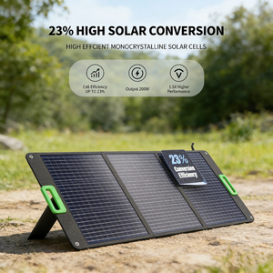 ALECTER Panneaux solaires pliables 200W à 23,5% d'efficacité, les plus vendus, kits étanches IP65 pour station d'alimentation et camping en extérieur - Product Image 5