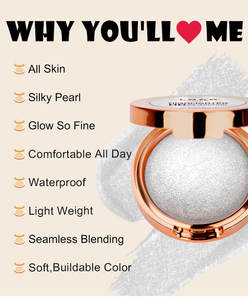 MASRING BT Polvo Suelto Perlado de Alto Brillo, Colorete e Iluminador, Natural, Orgánico, Mineral, Resistente al Agua, de Larga Duración, No se Desvanece - Product Image 5