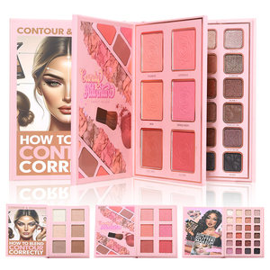 Palette de maquillage pour les yeux et le visage JULYSTAR, ensemble de maquillage parfait, livre de maquillage magique, comprenant des ombres à paupières, du contour, du blush - Product Image 4