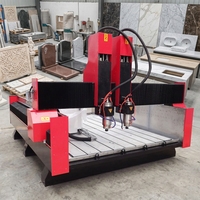 Supercnc Marmor Granit Porzellan Grabstein 3D Doppelkopf-Fräsmaschine CNC-Graviermaschine für Stein