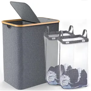 Wholesale of 2024 best-selling Oxford canvas washing machines, clothing storage bags, foldable baskets