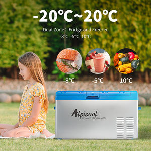 <span class=keywords><strong>Alpicool</strong></span> Boîtier de réfrigérateur en métal bleu <span class=keywords><strong>40</strong></span> litres Compresseur 12V DC Refroidissement automatique Conçu pour les pêcheurs Refroidissement efficace - Product Image 3