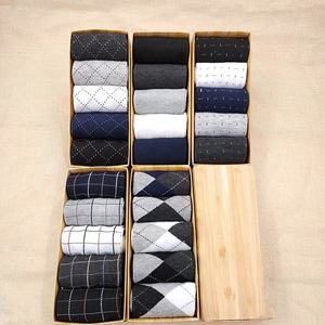 Wholesale Custom Cotton <b>Socks</b> for Men Formal Business Dress Work <b>Socks</b> with Logo Gift Box Set High Quality Manufacturer - Product Image 5
