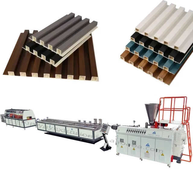 Plastic PVC WPC Wall Decoration Board Profile making machine Plastic Grating Panel Extrusion Production Line