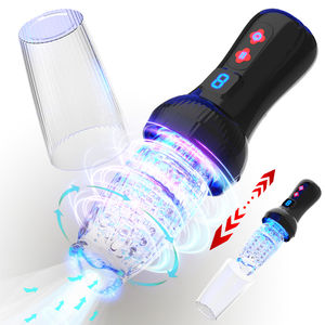 Intelligent Digital Display Male Masturbator Cup - 9 Speeds Telescopic Rotation Silicone Electric Sex Toy for Men - Product Image 5