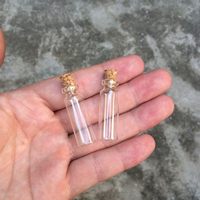 Vente en gros de mini-bouteilles à vœux 5ml 10ml 15ml 20ml 25ml, flacons en verre transparent avec bouchon en liège, personnalisables avec logo, pour le stockage de mèches de bougies