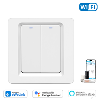 Interrupteurs muraux intelligents 20A en matériau PC, application Smart Life & EWeLink, contrôle sans fil à distance, commande vocale Alexa, norme EU/UK, IP20