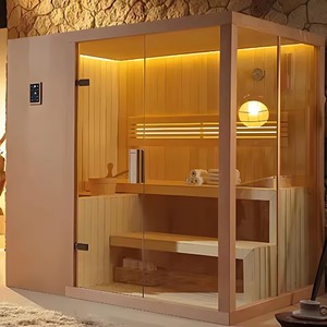Sauna infrarouge extérieur de style européen, en bois importé, adapté à plusieurs personnes dans une cour privée - Product Image 5