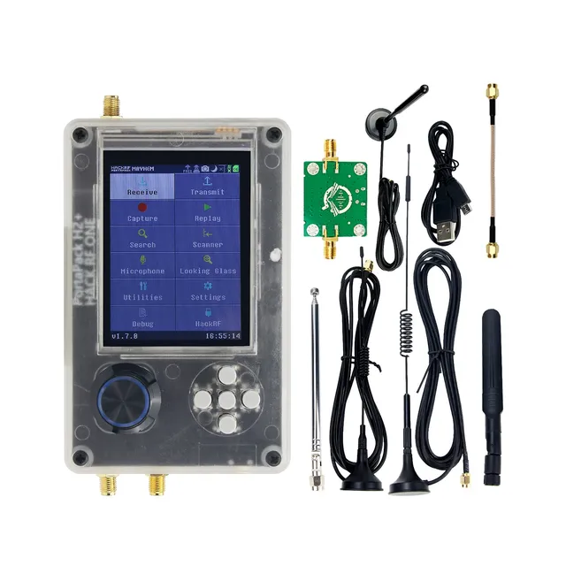 Upgraded PortaPack H2 + Assembled HackRF One R9 V1.8.x SDR Radio With Plastic Shell 3.2