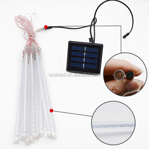 Lễ Hội Mưa Cảnh Quan Ánh Sáng Vườn <span class=keywords><strong>LED</strong></span> Chuỗi Đèn Hình Ống Mặt Dây Chuyền Rơi Sao Băng Tuyết Mưa Ánh Sáng Cho Giáng Sinh - Product Image 6