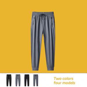 Pantalones Casuales de Verano de Seda Helada de Peso Medio, Colores Personalizados, Tallas Grandes, Transpirables, Deportivos - Product Image 2