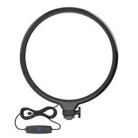 Anneau lumineux LED 26 cm 10W 3000K/4000K/6000K CRI95+ Éclairage doux Alimentation DCDC pour Streaming en direct YouTube TikTok Maquillage Vidéo