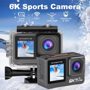 Cámara Deportiva de Acción 6k UHD de Última Generación, 60 fps, Súper Visión Nocturna, 50 MP, Wifi, 5k EIS, 4k, Pantalla Táctil, Pantallas Dobles, Función Impermeable - Product Image 2