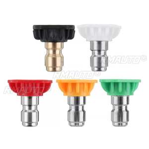 NUEVO Juego de 1/5 Piezas de Boquillas de Acero Inoxidable G1/4 de Conexión Rápida para Lavadora a Presión, Boquilla de Pulverización de Múltiples Grados para Lavado de Autos - Product Image 2
